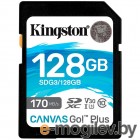   Kingston 128GB SDXC Canvas Go Plus 170R C10 UHS-I U3 V30 EAN: 740617301458
