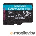  64Gb - Kingston MicroSDHC 170R A2 U3 V30 Canvas Go Plus SDCG3/64GBSP (!)