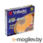  CD-RW Verbatim 700Mb 10x DataLife+ Slim Color (5) 43167