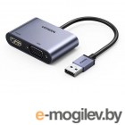  USB Ugreen CM449 USB 3.0 to HDMI+VGA Card 1080P Grey 20518