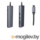  USB Ugreen CM512 USB Type-C - 2xUSB3.0+HDMI+RJ45+SD&TF+PD Grey 90568