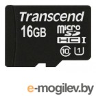 Карта памяти Transcend microSDHC Class 10 UHS-I 16GB + адаптер (TS16GUSDU1)