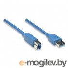 USB A/B/Micro/Mini/Type-C USB A/B/Micro/Mini/Type-C ATcom USB 3.0 AM - BM 3m Blue 12824