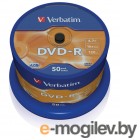 DVD-R [ 50 шт. туба ] Verbatim 16x /4,7Gb/ - Advanced AZO  #43548