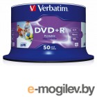  DVD+R Verbatim 4.7Gb 16x Cake Box (50) Printable (43512)