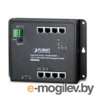   Planet IP30, IPv6/IPv4, 8-Port 1000TP + 2-Port 100/1000F SFP Wall-mount Managed Ethernet Switch (-40 to 75 C), dual redundant power input on 12-48VDC / 24VAC terminal block and power jack, SNMPv3, 802.1Q VLAN, IGMP Snooping, SSL,