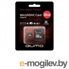 Карта памяти QUMO MicroSDHC 16GB Сlass 10 UHS-I ,3.0 без адаптером SD, черно-красная картонная упаковка