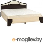 Двуспальная кровать SV-мебель Спальня Лагуна 5 Ж 160x200 (дуб венге/дуб млечный)