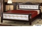 Полуторная кровать Bravo Мебель Карина 11 120x200 (орех темный/экокожа с бриллиантом)