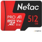 MicroSD card Netac P500 Extreme Pro 512GB, retail version w/SD adapter
