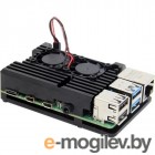 ACD  Black Metal Aluminum Case with Double Fans for Raspberry Pi 4B