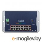 .  PLANET WGS-4215-16P2S IP40, IPv6/IPv4, 16-Port 1000T 802.3at PoE + 2-Port 100/1000X SFP Wall-mount Managed Ethernet Switch (-10 to 60 C, dual power input on 48-56VDC terminal block and power jack, SNMPv3, 802.1Q VLAN, IGMP Snooping, SSL, SSH, A