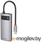  USB Baseus Metal Gleam Series 4-in-1 Multifunctional Type-C HUB Docking Station Grey CAHUB-CY0G