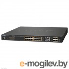  PLANET GS-4210-16P4C IPv6/IPv4, 16-Port Managed 802.3at POE+ Gigabit Ethernet Switch + 4-Port Gigabit Combo TP/SFP (220W)