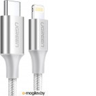  UGREEN US304-70525, Type C to Lightning, Apple MFI certified, 3A, PD 18W Fast Charge,   480 /,   , 2m, Silver