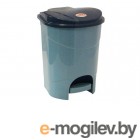 Контейнер для мусора с педалью 11л (голубой мрамор) (М2891)