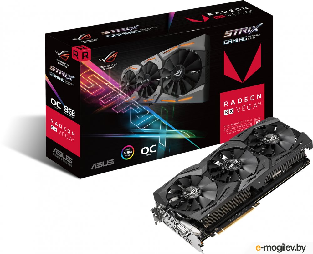 ���������� Asus ROG-STRIX-RXVEGA64-O8G-GAMING / 90YV0B00-M0NM00