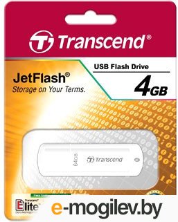 Usb flash ���������� Transcend JetFlash 370 4GB White (TS4GJF370)