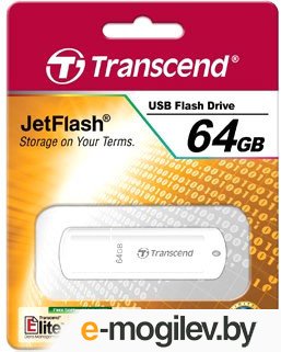 Usb flash ���������� Transcend JetFlash 370 64GB White (TS64GJF370)