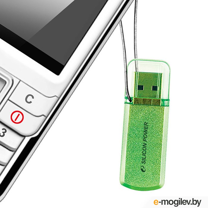USB Flash Silicon-Power Helios 101 Green 4GB (SP004GBUF2101V1N)