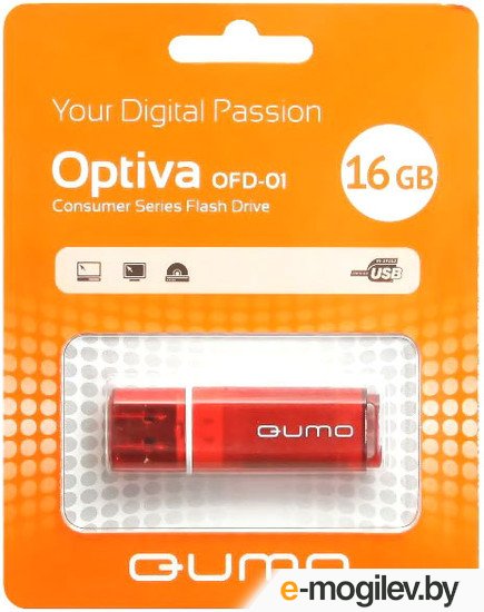 USB flash QUMO Optiva 01 16Gb (Red)