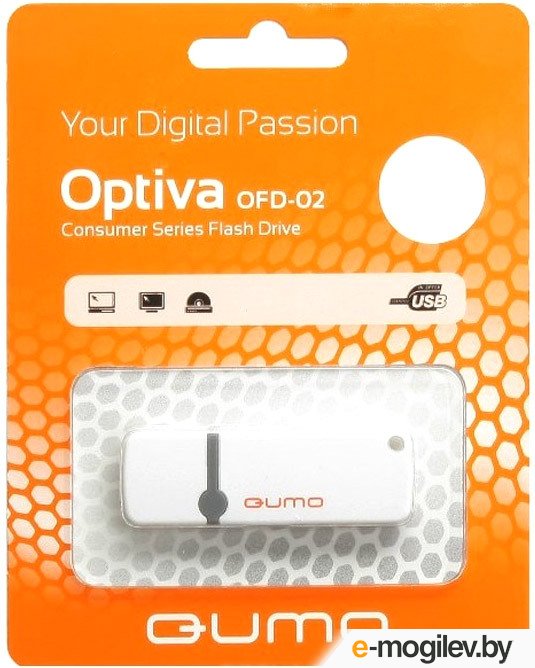 Usb flash ���������� Qumo Optiva 02 16GB White