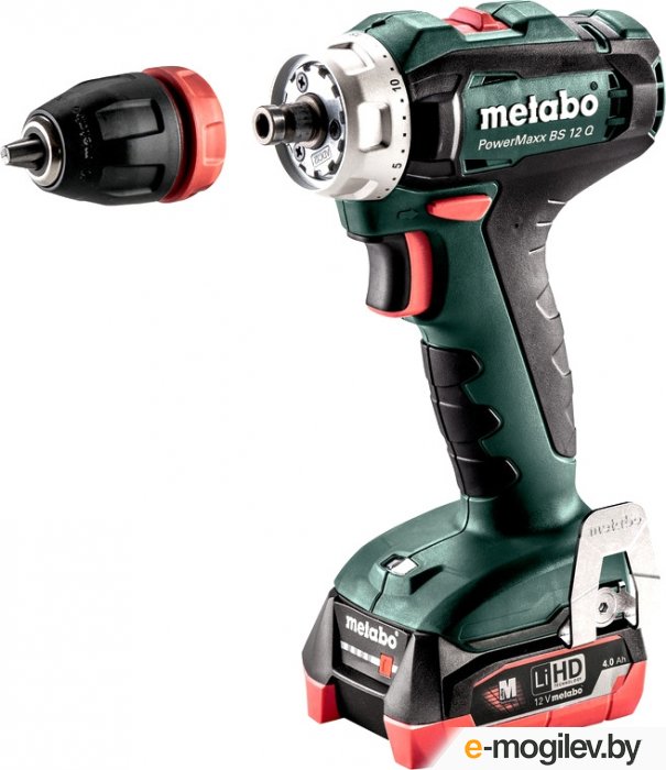 �����-���������� Metabo PowerMaxx BS 12 Q 601037800 (� 2-�� ��� 4 Ah, ����)