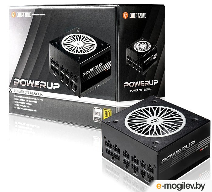 ���� ������� Chieftec CHIEFTRONIC PowerUp GPX-750FC (ATX 2.3, 750W, 80 PLUS GOLD, Active PFC, 120mm fan, Full Cable Management, LLC design) Retail